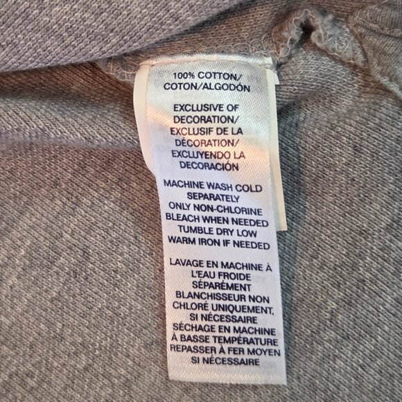 CHAPS Men’s Classic Heather Grey 100% Cotton Polo Shirt, Size L - Picture 6 of 6